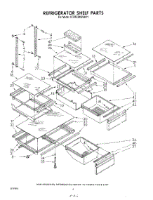 04 - Refrigerator Shelf parts for Kitchenaid Refrigerator KTRF22MSPLY1 from AppliancePartsPros.com