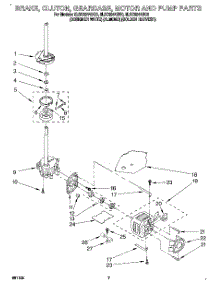 05 - Brake, Clutch, Gearcase, Motor & Pump parts for Whirlpool Washer 8LSC6244BQ0 from AppliancePartsPros.com