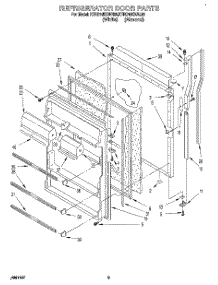 06 - Refrigerator Door parts for Kitchenaid Refrigerator KTRD18KXWH20 from AppliancePartsPros.com