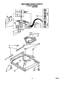 06 - Machine Base parts for Whirlpool Washer LLV6144BW0 from AppliancePartsPros.com