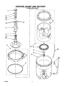 05 - Agitator, Basket And Tub parts for Whirlpool Washer RAL5144AW0 from AppliancePartsPros.com