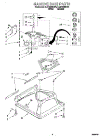 06 - Machine Base parts for Whirlpool Washer 3LSR5233BW0 from AppliancePartsPros.com