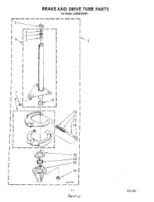 09 - Brake And Drive Tube parts for Whirlpool Washer LA8580XWG1 from AppliancePartsPros.com