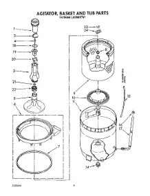 05 - Agitator, Basket And Tub parts for Whirlpool Washer LA6098XTM1 from AppliancePartsPros.com