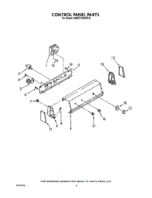 04 - Control Panel parts for Kitchenaid Washer KAWE742WWH2 from AppliancePartsPros.com