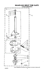 11 - Brake And Drive Tube parts for Kitchenaid Washer KAWE742WWH1 from AppliancePartsPros.com