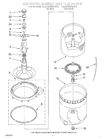 04 - Agitator, Basket And Tub parts for Whirlpool Washer GLSR5233AW0 from AppliancePartsPros.com