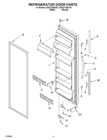 06 - Refrigerator Door parts for Whirlpool Refrigerator ED2GTQXKT01 from AppliancePartsPros.com