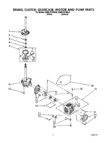 05 - Brake, Clutch, Gearcase, Motor & Pump parts for Kitchenaid Washer KAWE767WWH0 from AppliancePartsPros.com