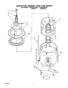 03 - Agitator, Basket And Tub parts for Whirlpool Washer LA5243XYN0 from AppliancePartsPros.com