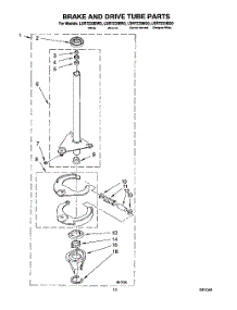 08 - Brake And Drive Tube parts for Whirlpool Washer LSR7233BQ0 from AppliancePartsPros.com