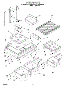 03 - Shelf parts for Kitchenaid Refrigerator KTRP20MDWH01 from AppliancePartsPros.com