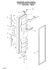 07 - Freezer Door parts for Whirlpool Refrigerator 5VGS9SHGKQ01 from AppliancePartsPros.com