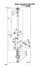 09 - Brake And Drive Tube parts for Whirlpool Washer LLV6144BW0 from AppliancePartsPros.com