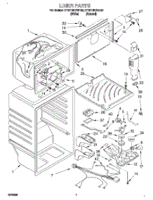 05 - Liner parts for Kitchenaid Refrigerator KTRC18KDAL00 from AppliancePartsPros.com