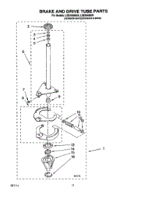 09 - Brake And Drive Tube parts for Whirlpool Washer LSE9355BQ0 from AppliancePartsPros.com