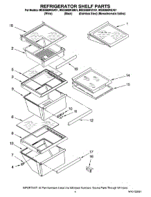 03 - Refrigerator Shelf Parts parts for Maytag Refrigerator MSD2669KEY01 from AppliancePartsPros.com