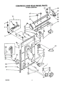 03 - Controls And Rear Panel parts for Whirlpool Washer LA5381XXW1 from AppliancePartsPros.com