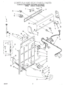 02 - Controls And Rear Panel parts for Whirlpool Washer RAX6144EQ0 from AppliancePartsPros.com