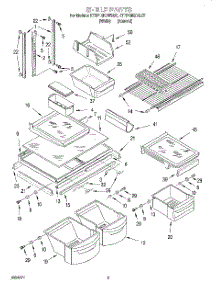 03 - Shelf parts for Kitchenaid Refrigerator KTRP18KDAL07 from AppliancePartsPros.com