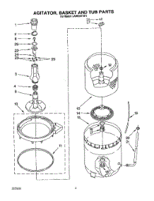 05 - Agitator, Basket And Tub parts for Whirlpool Washer LA8800XTM1 from AppliancePartsPros.com