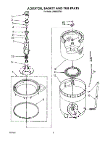 05 - Agitator, Basket And Tub parts for Whirlpool Washer LA6800XTM1 from AppliancePartsPros.com