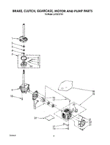 07 - Brake, Clutch, Gearcase, Motor And Pump parts for Whirlpool Washer LA7001XTW1 from AppliancePartsPros.com