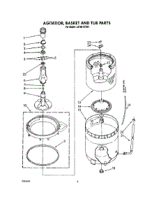 05 - Agitator, Basket And Tub parts for Whirlpool Washer LA7680XTM1 from AppliancePartsPros.com