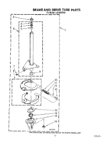 10 - Brake And Drive Tube parts for Whirlpool Washer LA5380XTN1 from AppliancePartsPros.com