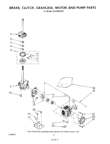 06 - Brake, Clutch, Gearcase, Motor And Pump parts for Whirlpool Washer GLA5580XSG1 from AppliancePartsPros.com