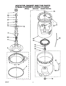 04 - Agitator, Basket And Tub parts for Whirlpool Washer LLV7244AG0 from AppliancePartsPros.com