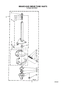 09 - Brake And Drive Tube parts for Whirlpool Washer AX5133VL1 from AppliancePartsPros.com