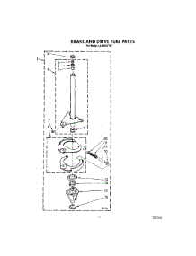 10 - Brake And Drive Tube parts for Whirlpool Washer LA4800XTN1 from AppliancePartsPros.com