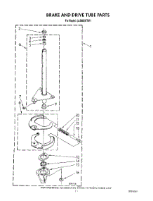 10 - Brake And Drive Tube parts for Whirlpool Washer LA5800XTN1 from AppliancePartsPros.com