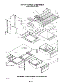 04 - Refrigerator Shelf parts for Kitchenaid Refrigerator KTRF20KTPL00 from AppliancePartsPros.com