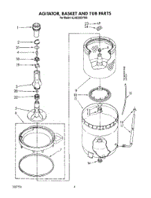 05 - Agitator, Basket And Tub parts for Whirlpool Washer 4LA9300XYW0 from AppliancePartsPros.com
