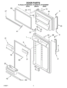 02 - Door parts for Whirlpool Refrigerator ET1CHKXKB07 from AppliancePartsPros.com