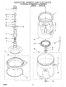 03 - Agitator, Basket And Tub parts for Whirlpool Washer LLV8245BN0 from AppliancePartsPros.com