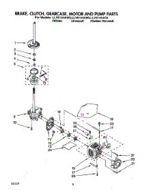 06 - Brake, Clutch, Gearcase, Motor And Pump parts for Whirlpool Washer LLV6144AW0 from AppliancePartsPros.com