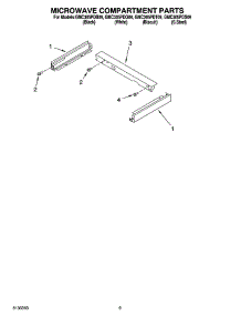 07 - Microwave Compartment Parts parts for Whirlpool Oven GMC305PDB09 from AppliancePartsPros.com