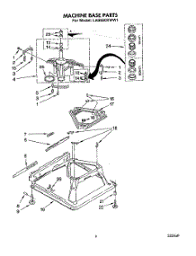08 - Machine Base parts for Whirlpool Washer LA9680XWG1 from AppliancePartsPros.com