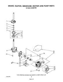 06 - Brake, Clutch, Gearcase, Motor And Pump parts for Whirlpool Washer LA5330XTM0 from AppliancePartsPros.com