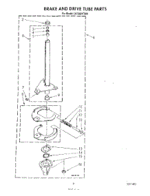 09 - Brake And Drive Tube parts for Whirlpool Washer LA7680XTG0 from AppliancePartsPros.com