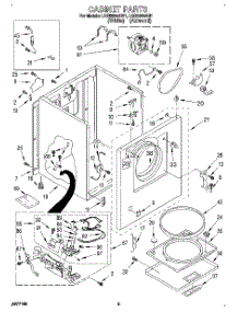 02 - Cabinet parts for Whirlpool Dryer LGR5644AW1 from AppliancePartsPros.com