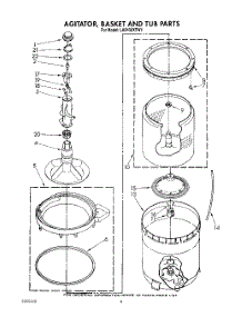 05 - Agitator, Basket And Tub parts for Whirlpool Washer LA5430XTN1 from AppliancePartsPros.com