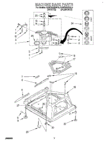 05 - Machine Base parts for Kitchenaid Washer KAWE870BAL0 from AppliancePartsPros.com