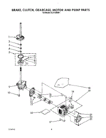 07 - Brake, Clutch, Gearcase, Motor And Pump parts for Whirlpool Washer AL3132WW1 from AppliancePartsPros.com