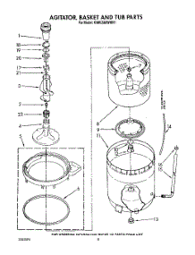 06 - Agitator, Basket And Tub parts for Kitchenaid Washer KAWE560WWH1 from AppliancePartsPros.com