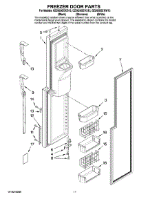 07 - Freezer Door Parts parts for Whirlpool Refrigerator GZ2626GEKW13 from AppliancePartsPros.com