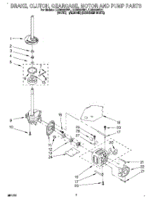 05 - Brake, Clutch, Gearcase, Motor & Pump parts for Whirlpool Washer LLN8233BW1 from AppliancePartsPros.com